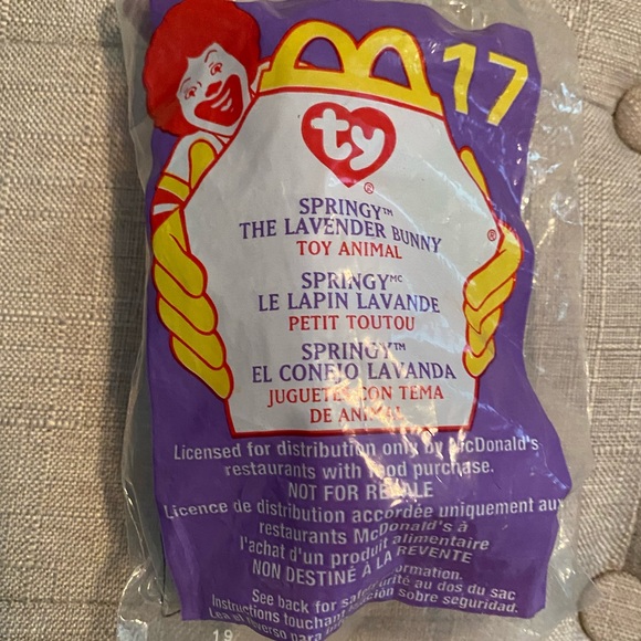 Springy the Lavender Bunny TY Beanie baby! - Picture 2 of 2